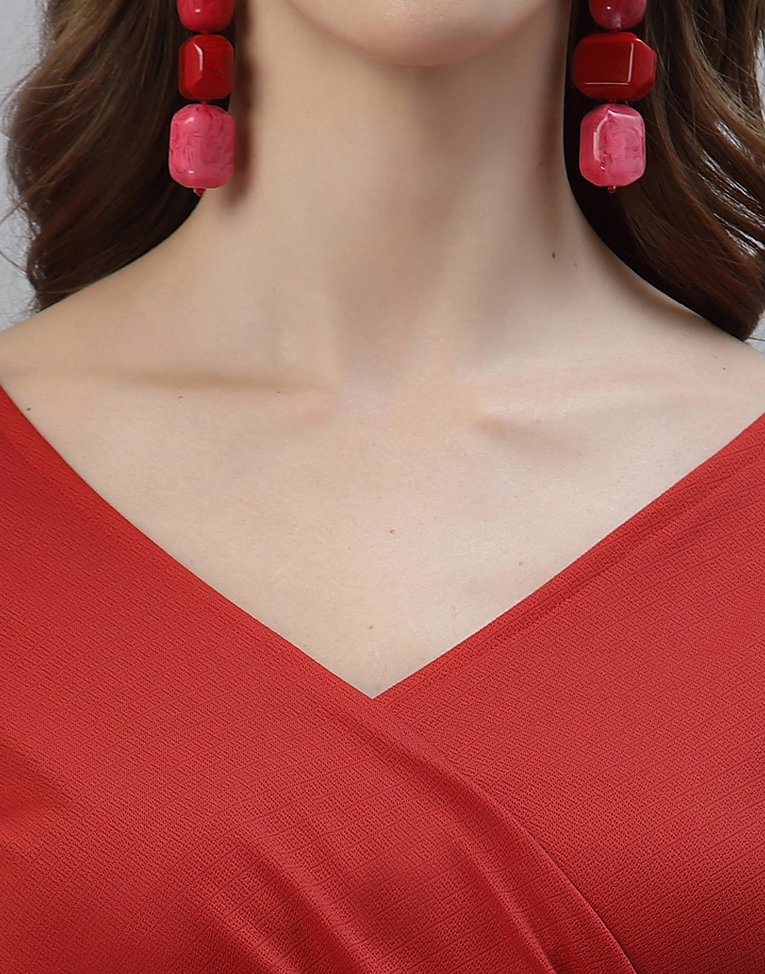 Red Puff Sleeve Dress | Sudathi