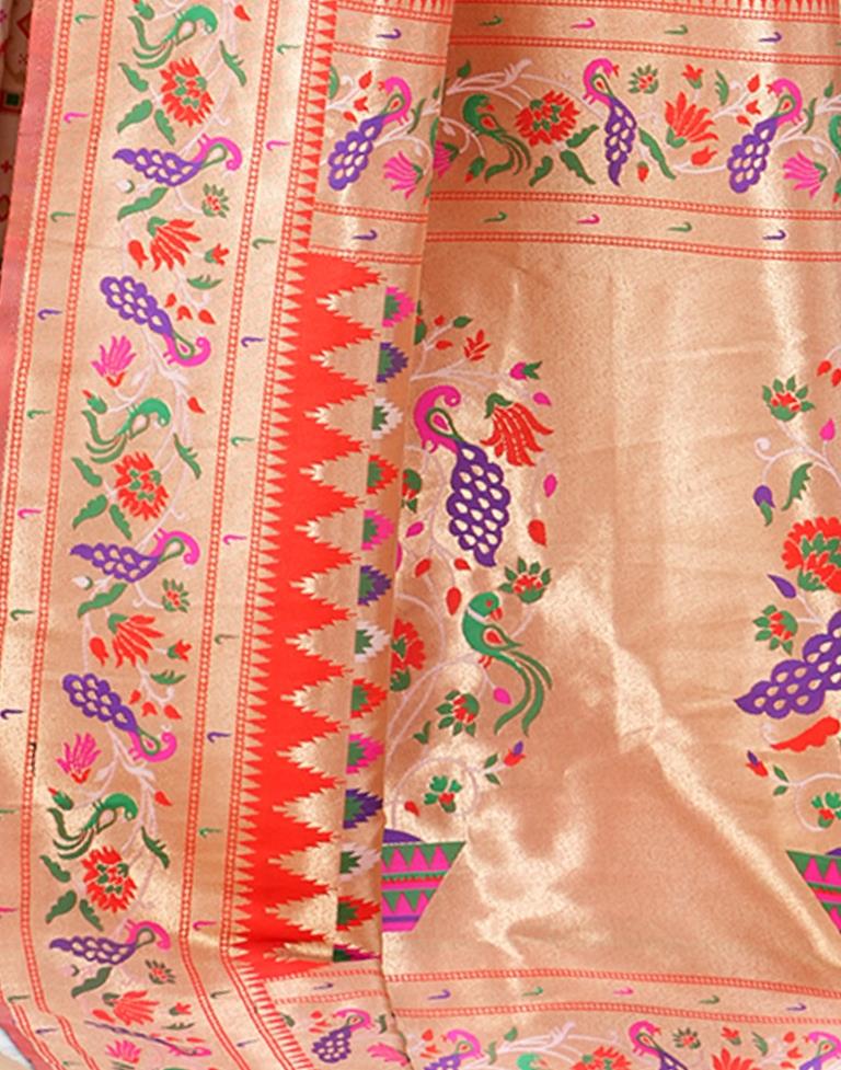 Beige Silk Weaving Patola Saree | Leemboodi