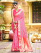 Pink Weaving Silk Bandhani Saree