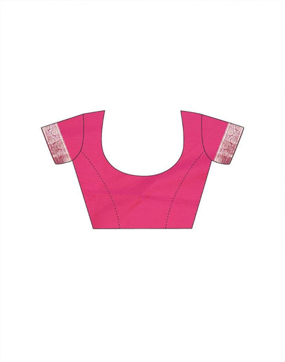 Pink Weaving Silk Bandhani Saree