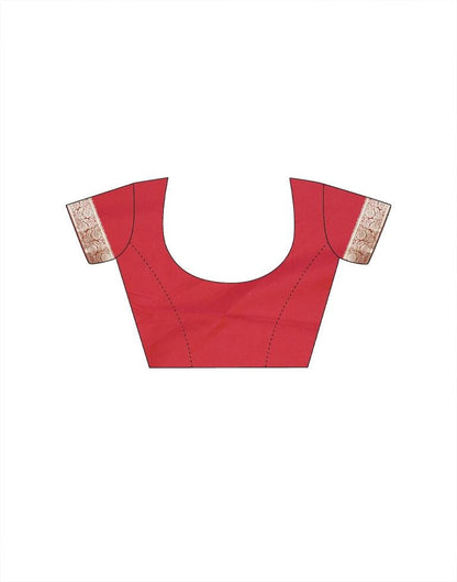 Red Weaving Silk Bandhani Saree