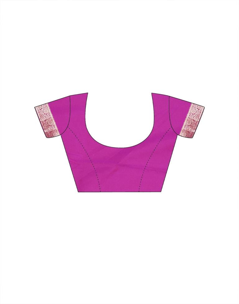 Purple Weaving Silk Bandhani Saree