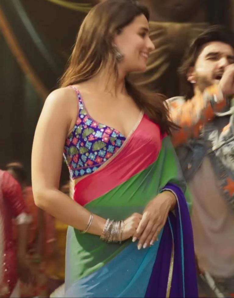 Multicoloured Georgette Printed Saree