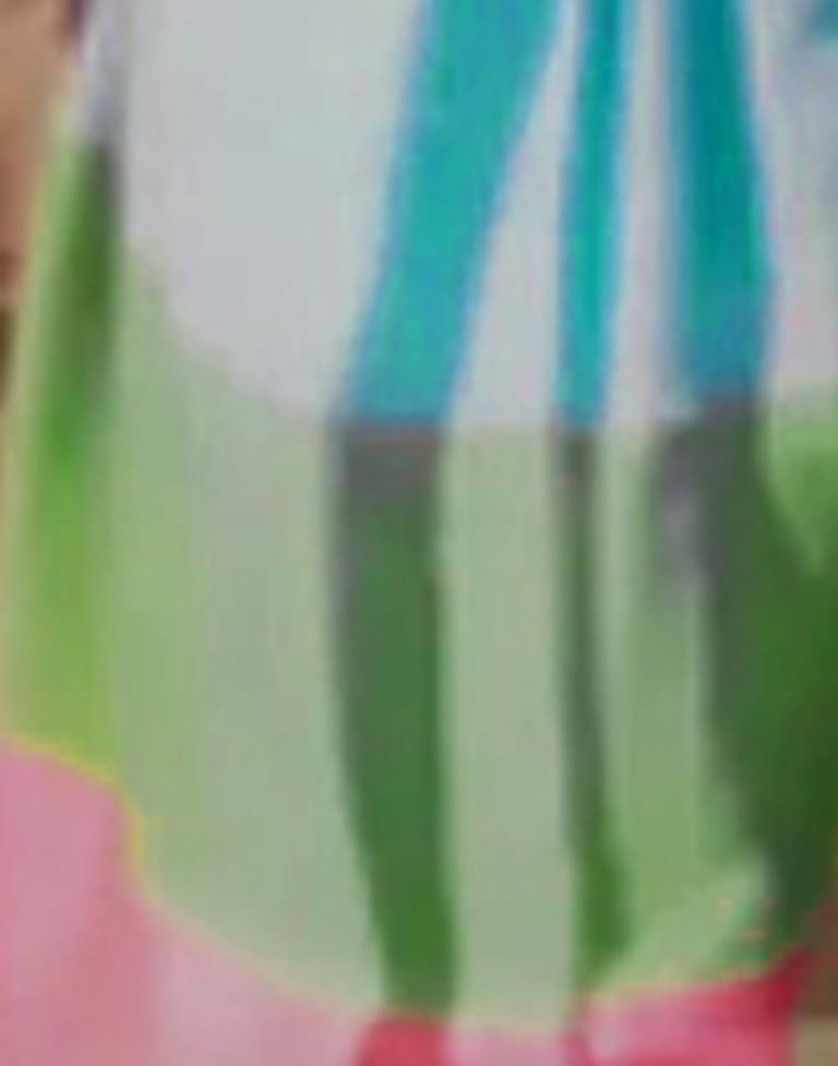 Multicoloured Georgette Printed Saree