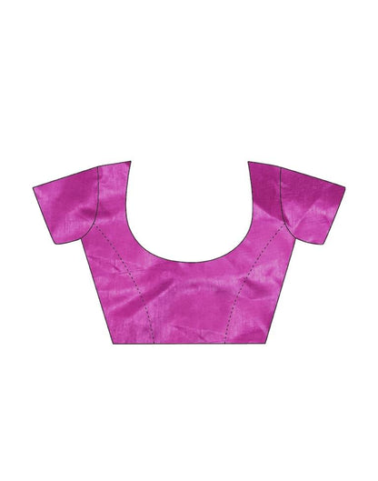 Pink Georgette Plain Saree
