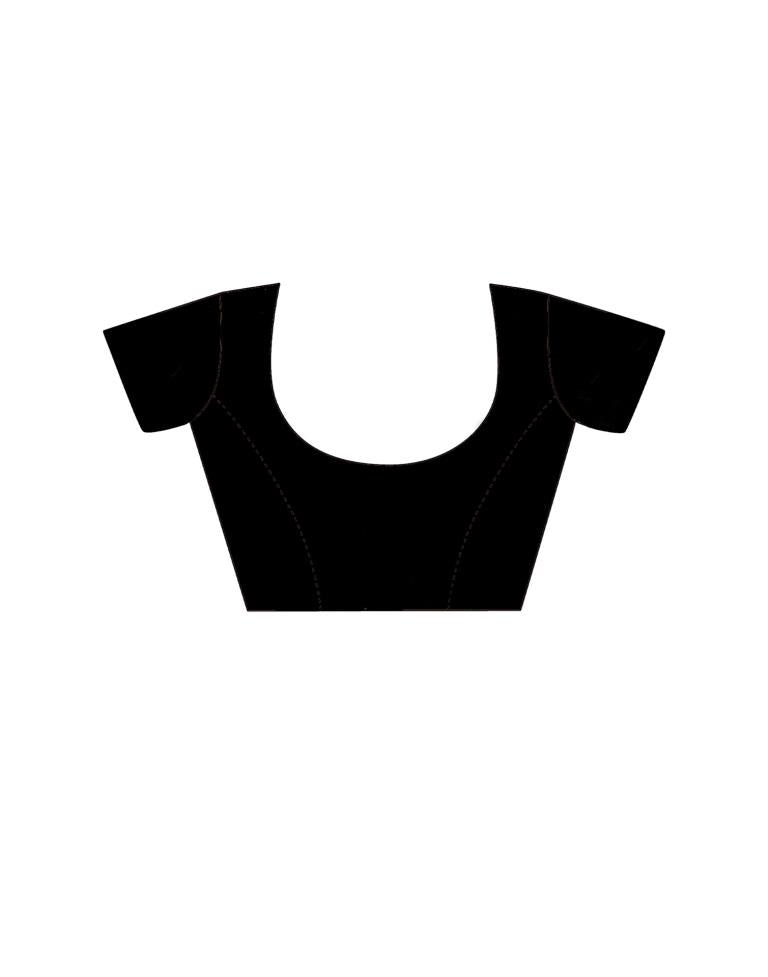 Black Silk Printed Saree