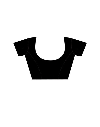 Black Silk Printed Saree