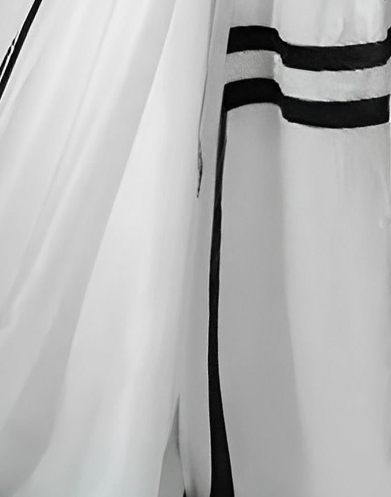 White Silk Printed Saree