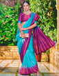 Sky Blue Silk Weaving Saree