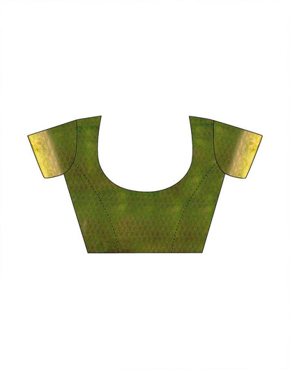 Olive Green Silk Weaving Saree