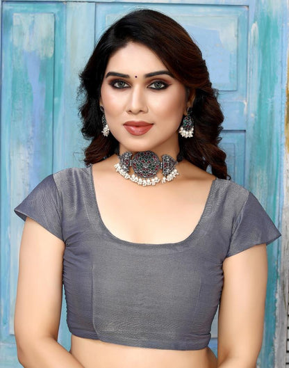 Red Brasso Self Woven Saree