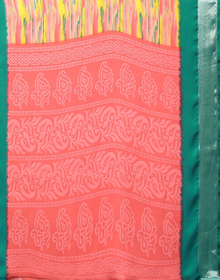 Multicoloured Chiffon Printed Saree