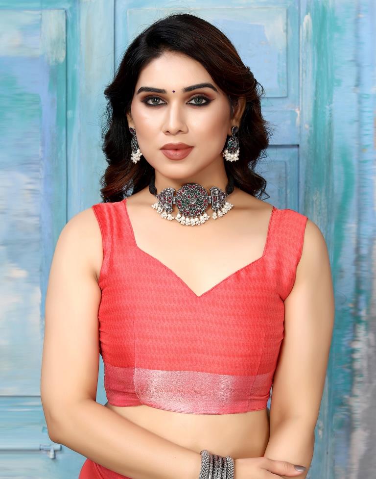 Blue Chiffon Printed Saree