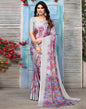 Light Grey Silk Printed Saree
