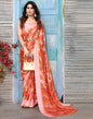 Light Pink Silk Printed Saree