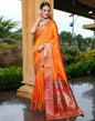 Orange Weaving Silk Paithani Saree