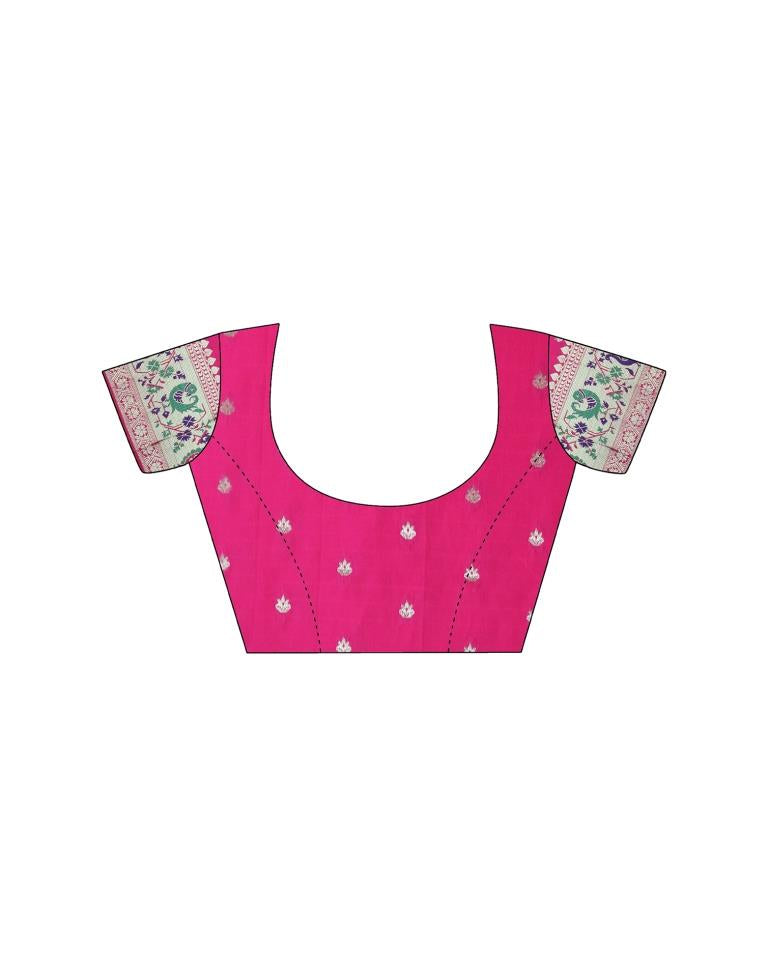 Pink Weaving Silk Paithani Saree