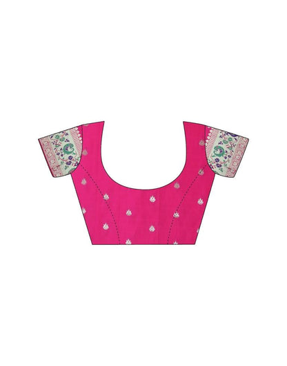 Pink Weaving Silk Paithani Saree