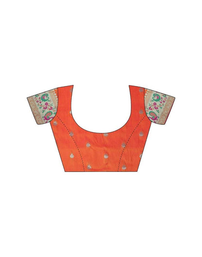 Orange Weaving Silk Paithani Saree