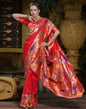 Red Weaving Silk Paithani Saree