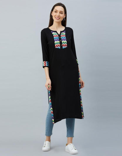 Black Printed Kurti | Sudathi