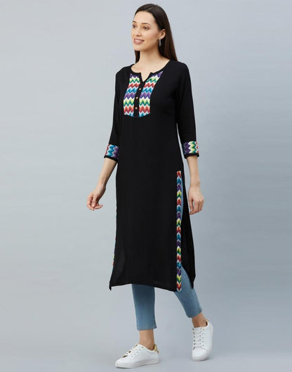 Black Printed Kurti | Sudathi