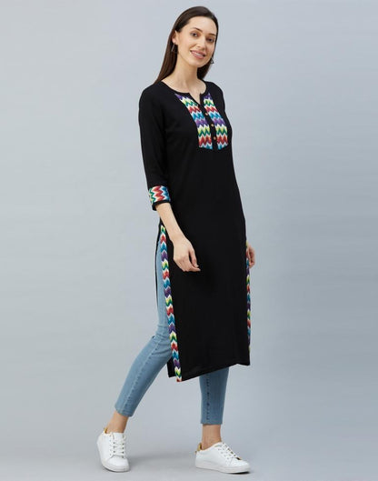 Black Printed Kurti | Sudathi