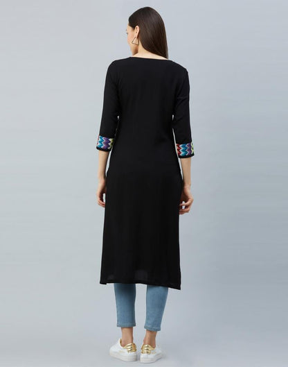 Black Printed Kurti | Sudathi