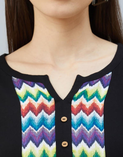 Black Printed Kurti | Sudathi