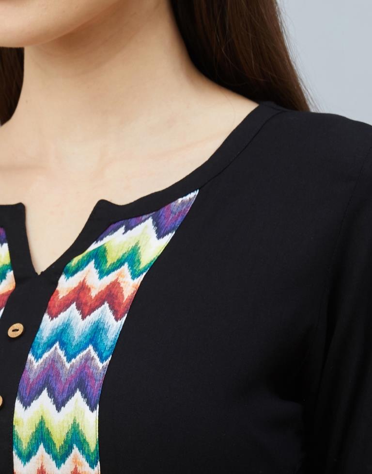Black Printed Kurti | Sudathi