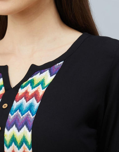 Black Printed Kurti | Sudathi