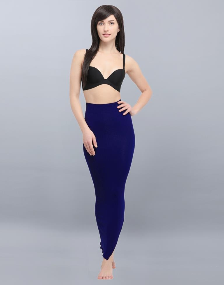 Valiant Navy Blue Coloured Dyed Knitted Viscose Spandex Shapewear | Sudathi