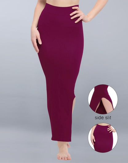 Glistening Maroon Coloured Dyed Knitted Viscose Spandex Shapewear | Sudathi