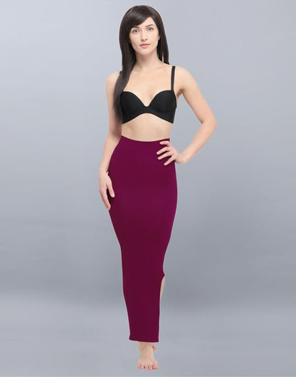 Glistening Maroon Coloured Dyed Knitted Viscose Spandex Shapewear | Sudathi