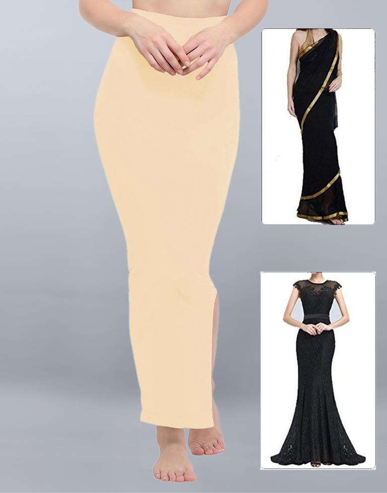 Epitome Beige Coloured Dyed Knitted Viscose Spandex Shapewear | Sudathi