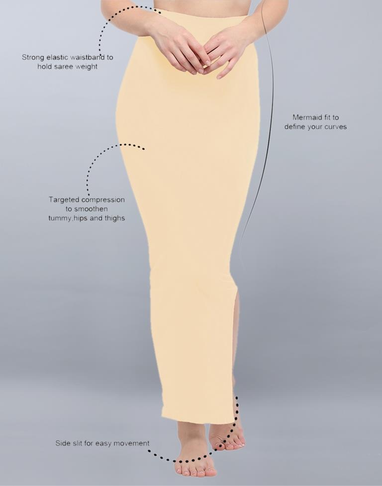 Epitome Beige Coloured Dyed Knitted Viscose Spandex Shapewear | Sudathi