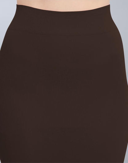 Idyiic Brown Coloured Dyed Knitted Viscose Spandex Shapewear | Sudathi