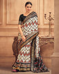Multicoloured Printed Silk Saree