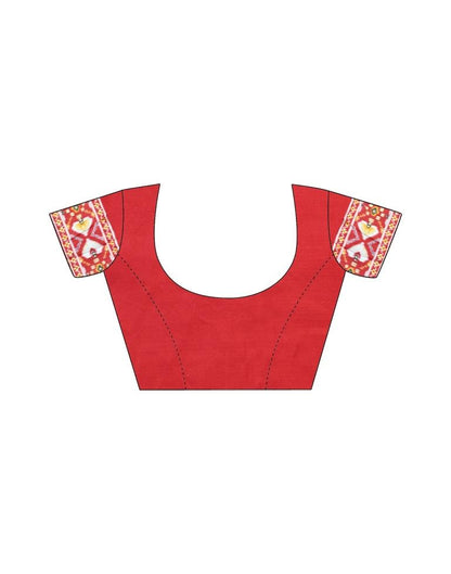 Grey Printed Silk Saree