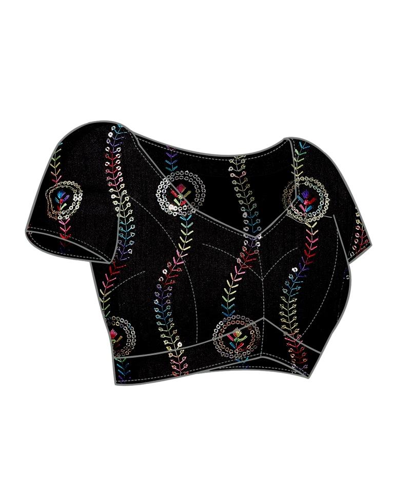 Dark Peach Chiffon Plain Saree