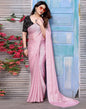 Light Pink Chiffon Plain Saree