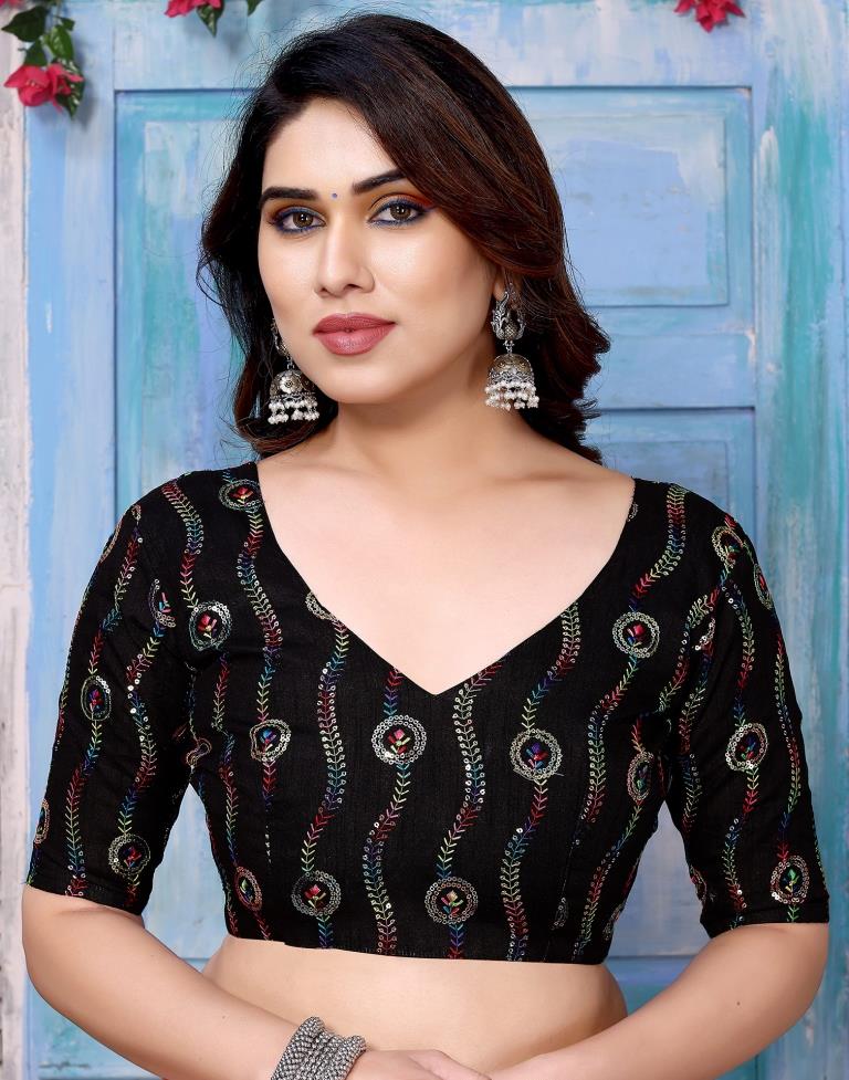 Turquoise Plain Chiffon Saree