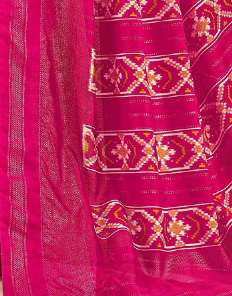 Blue Printed Silk Saree