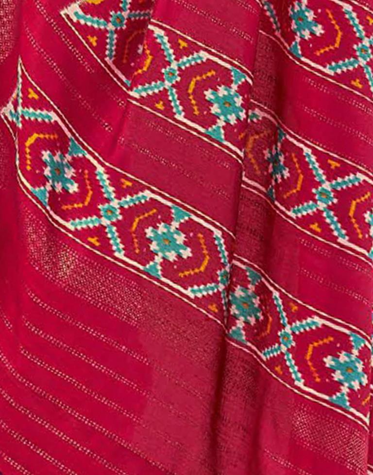 Purple Printed Silk Saree