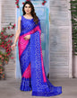 Rani Pink Chiffon Bandhani Printed Saree
