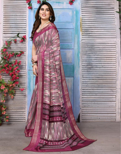 Multicoloured Cotton Printed Saree