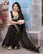 Black Lycra Printed Saree