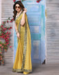 Yellow Lycra Printed Saree