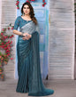 Light Blue Silk Plain Saree