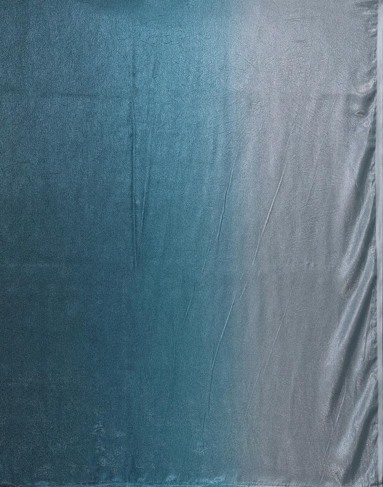 Light Blue Silk Plain Saree